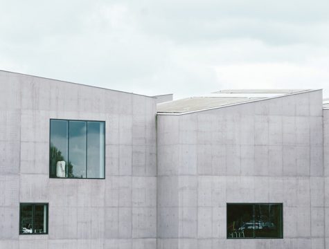 White building with windows